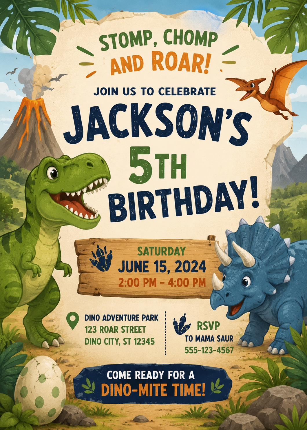 Birthday invitation photo for parsing